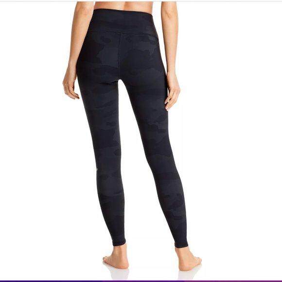 Alo Yoga High Waist Vapor Legging Black Camouflage XS NWT - Picture 4 of 16
